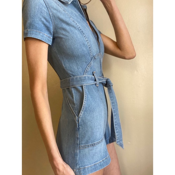 NWT Alice and Olivia denim romper - Picture 6 of 8